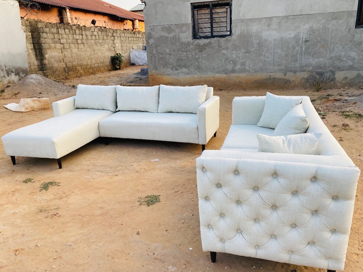 L shape plus 3 seater
