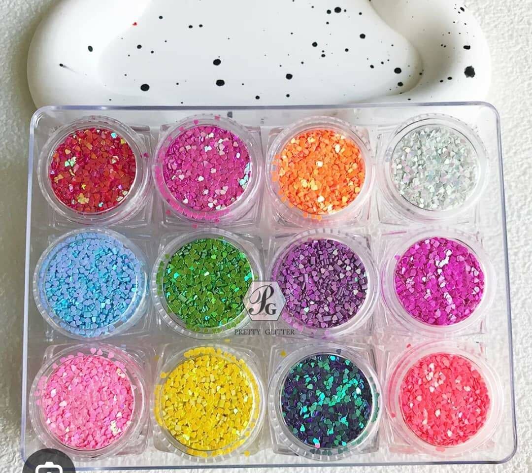 Paillettes multicolores pour ongles