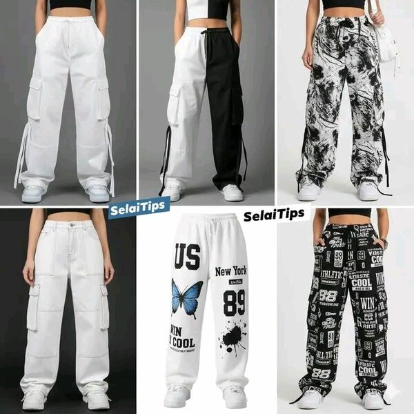 Pantalons larges à motifs