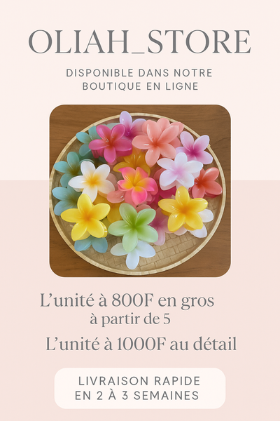 Pinces à cheveux fleurs colorées