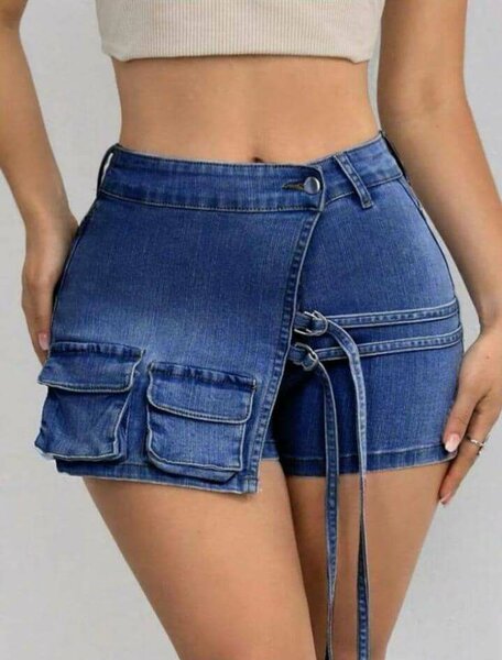 Short en denim avec poches