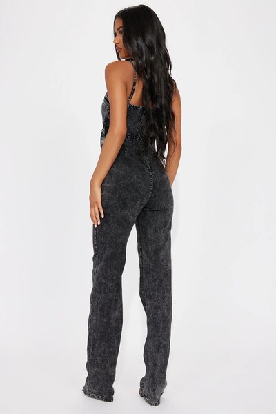 FASHIONNOVA DENIM JUMPSUIT