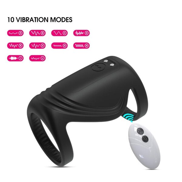 Remote control vibrating cock ring