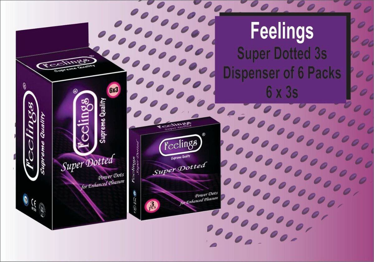 Feelings super dotted condoms