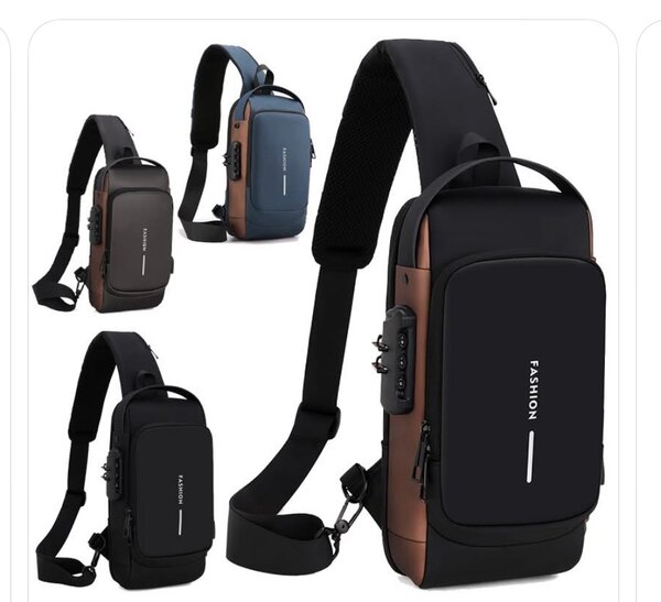 Sac bandoulière antivol USB