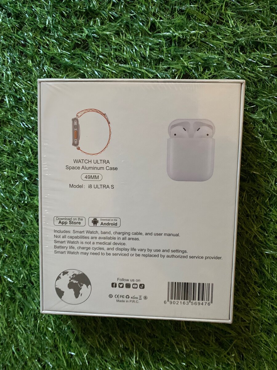 Smart watch with ear buds