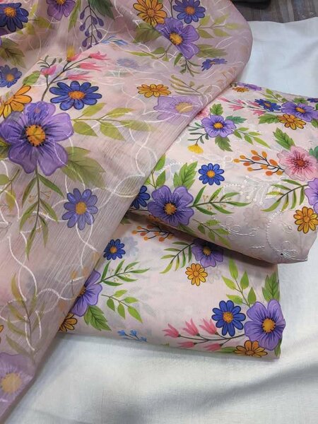 Printed lawn suit