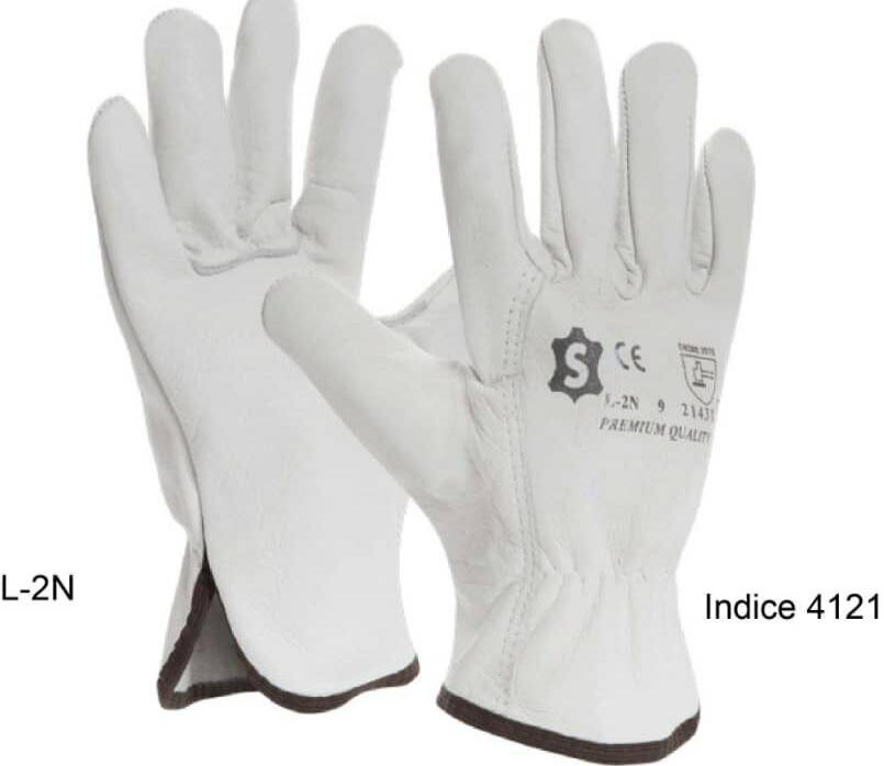 Gant cuir plein fleurs