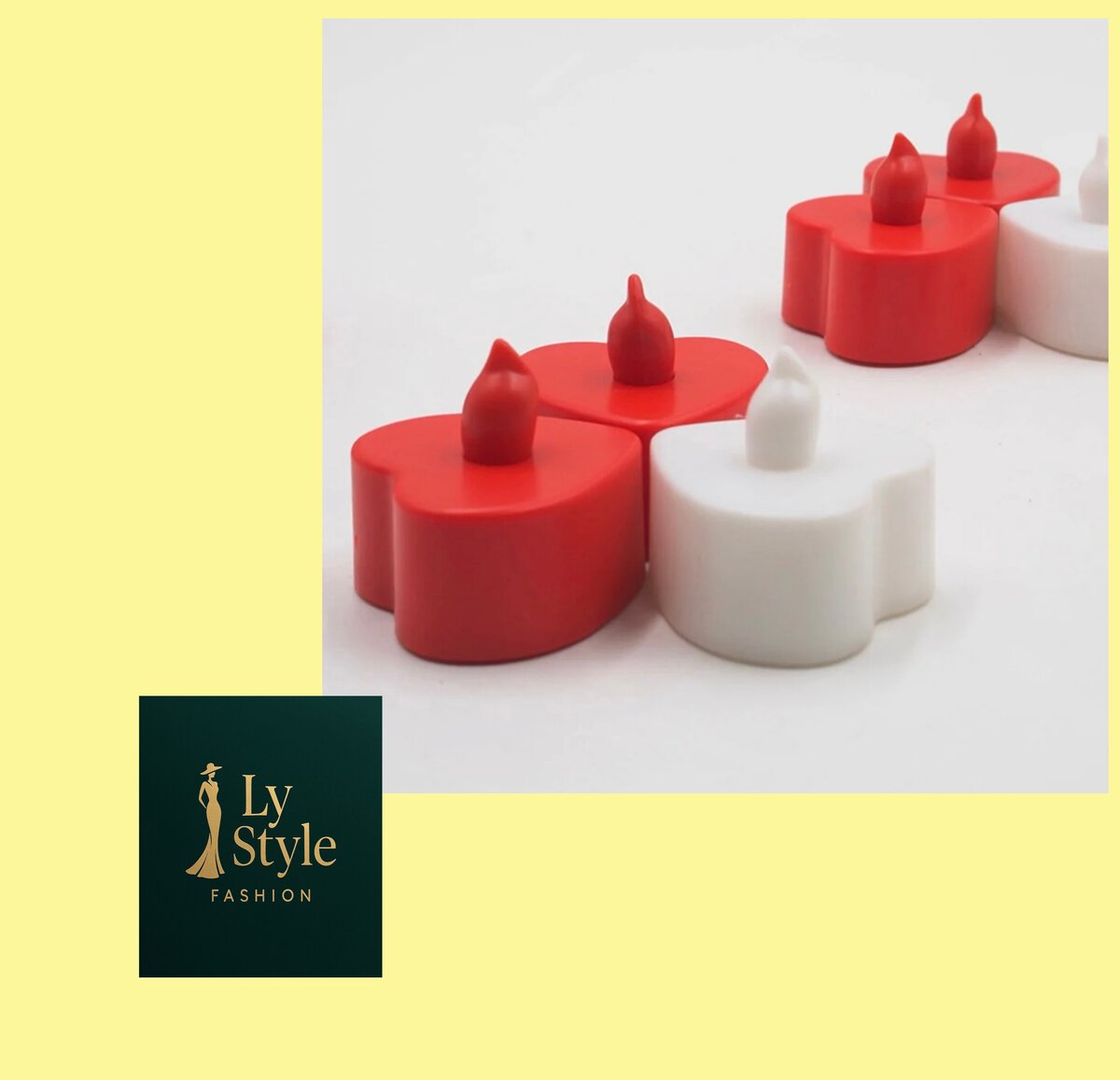 Bougies LED en forme de cœur