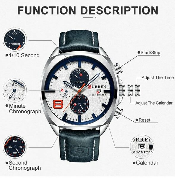 Montre Chronomètre CURREN Homme
