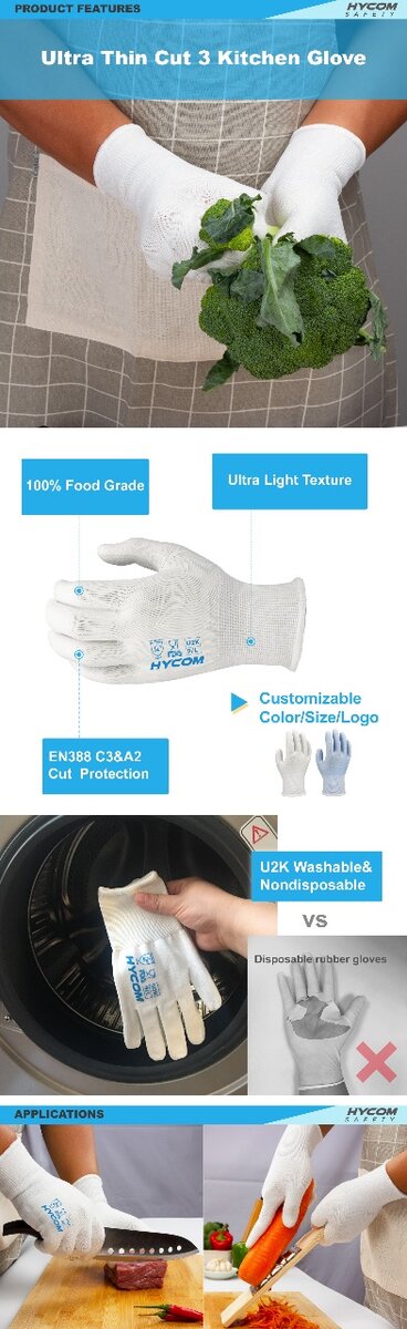 Gant de cuisine Anti-Coupure HYCOM SAFETY U2K