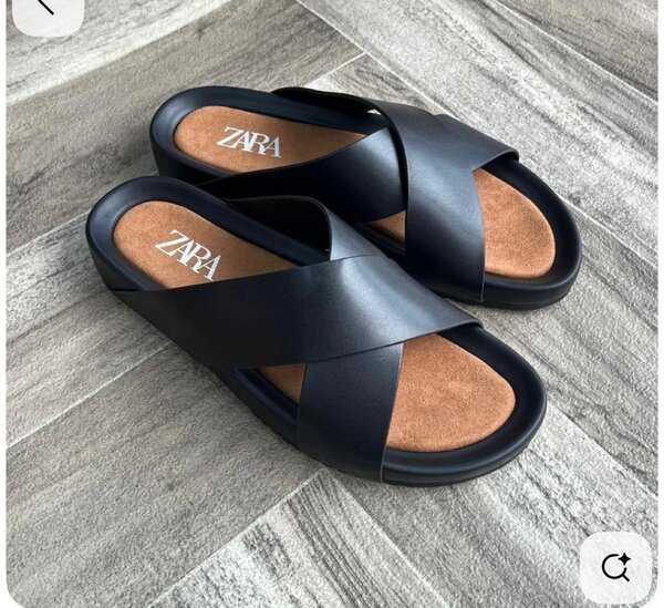 Sandales croisées en cuir