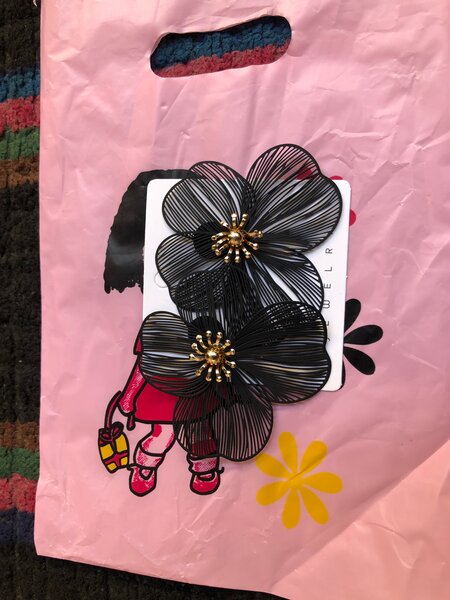 Barrettes Fleurs Noires Élégantes