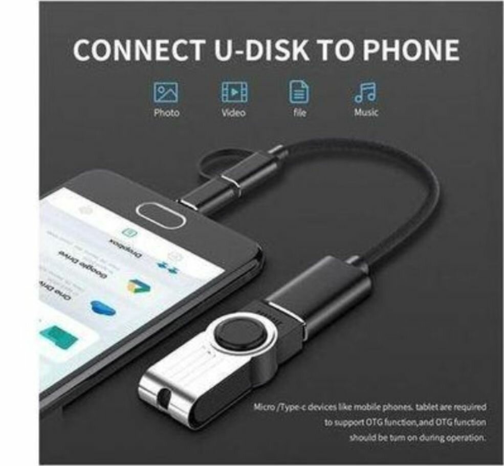 Câble OTG 2-en-1 USB