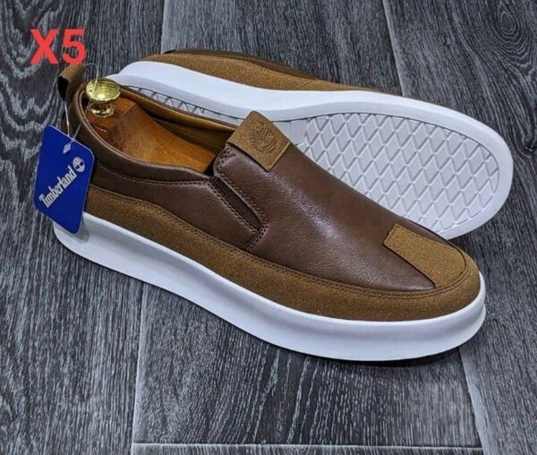 Baskets slip-on en cuir