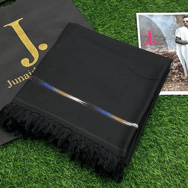 Wool plain shawl