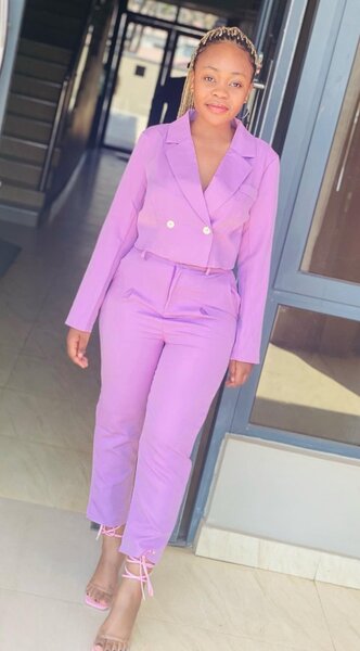 Elegant women's suit purple