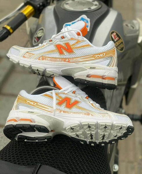 Sneakers Orange White Running