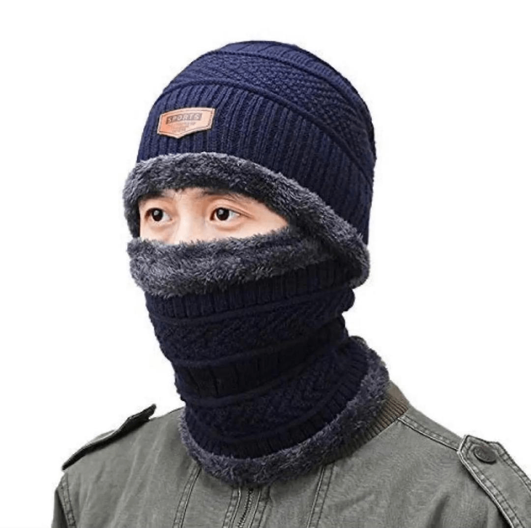 1 pc Wool Beanie and Neck Warmer
