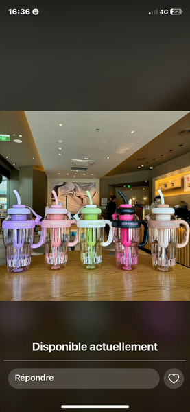 Bouteille Paille Colorée