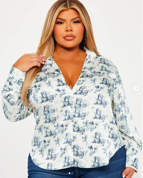 Fashion nova silk shirt
