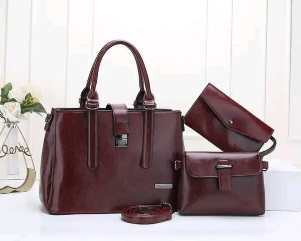 set of bags brown