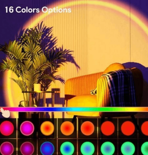 Lampe de Projection Arc-en-Ciel 16 Couleurs