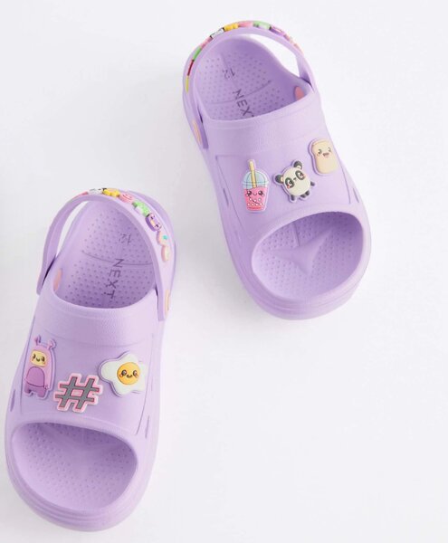 Purple Badge Character Clogs
