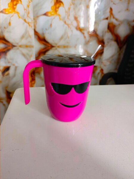 Tasses Sourire Colorées avec Couvercle