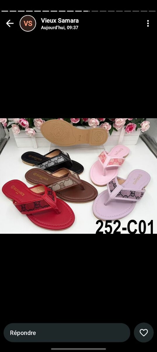 Tongs élégantes pour femmes