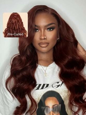 Perruque en dentelle ondulée