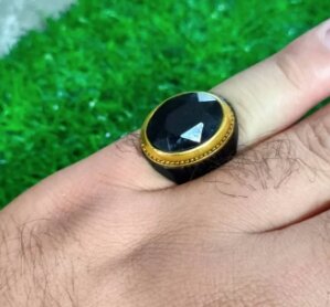 Beautiful Stylish Black & Goldan Ring For Men