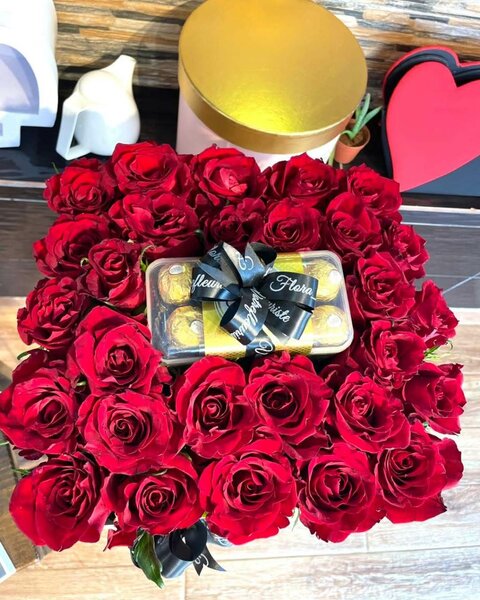 Bouquet de roses rouges