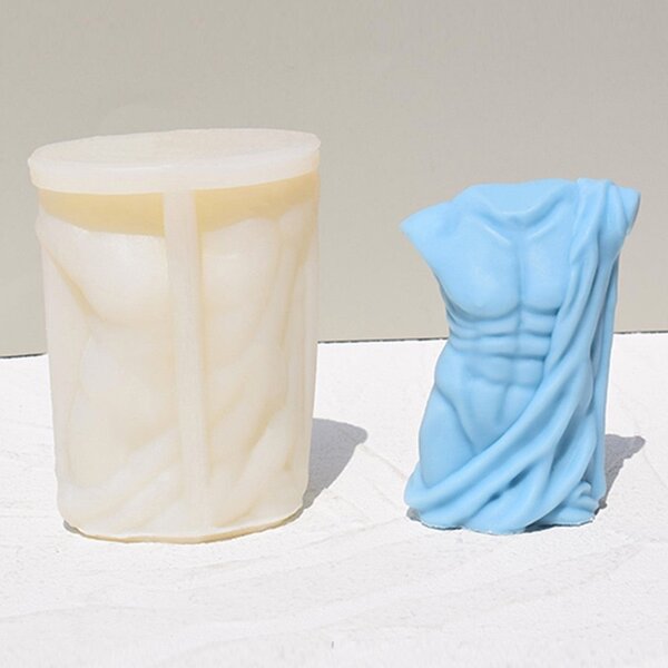 Half naked man candle mould