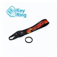 1-PC Motorcycle Collectable Strap Embroidery Keyring Keychain For Honda Yamaha Suzuki Ducati BMW Aprilia Kawasaki Benelli Honda Black Key Ring Chain