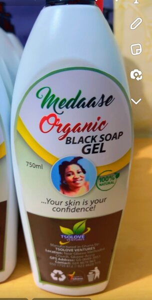 Medaase Organic Black Shower Gel