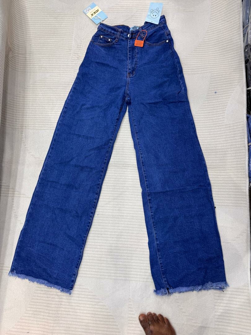 Jean droit taille haute femme