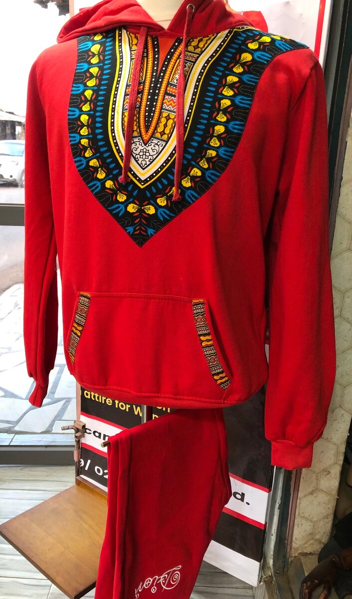 Hoodie with Dashiki design