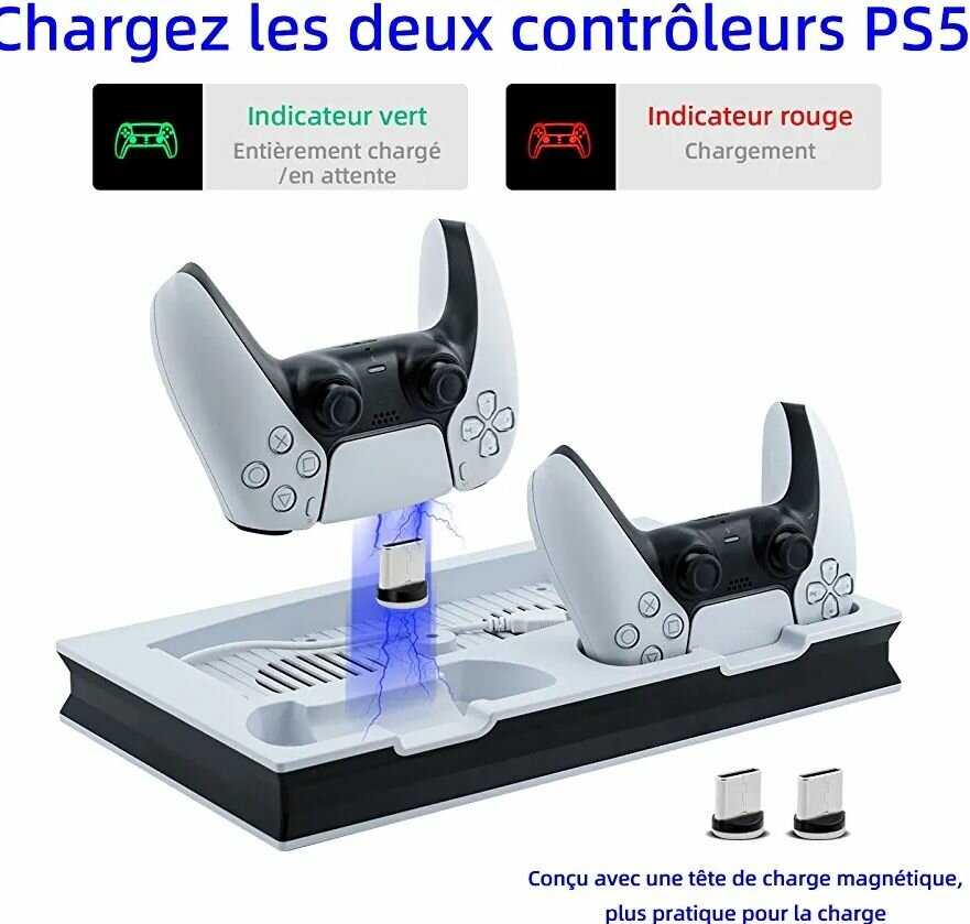 Refroidisseur ps5 avec station de charge