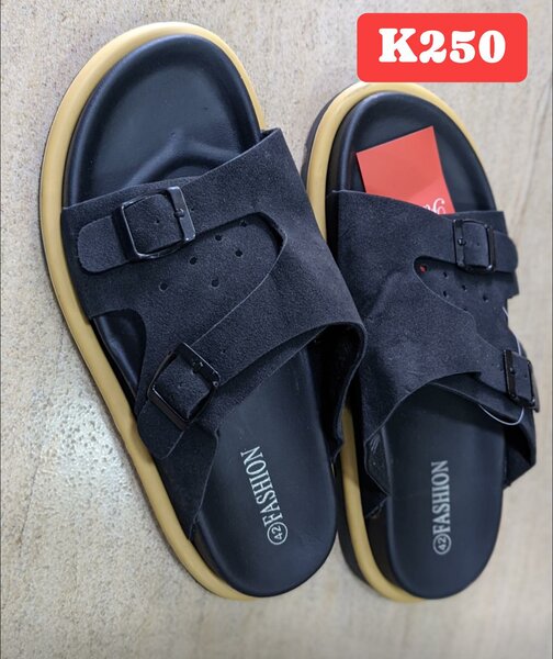 Synthetic leather slippers  