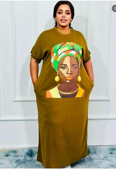 Robe t-shirt avec imprimé artistique
