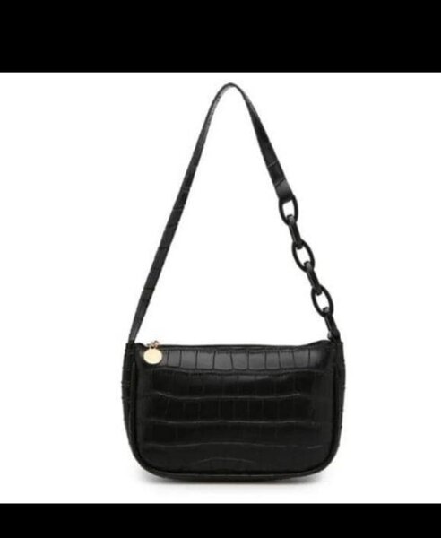 Sac bandoulière cuir noir élégant