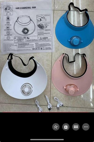 Rechargeable cap with fan