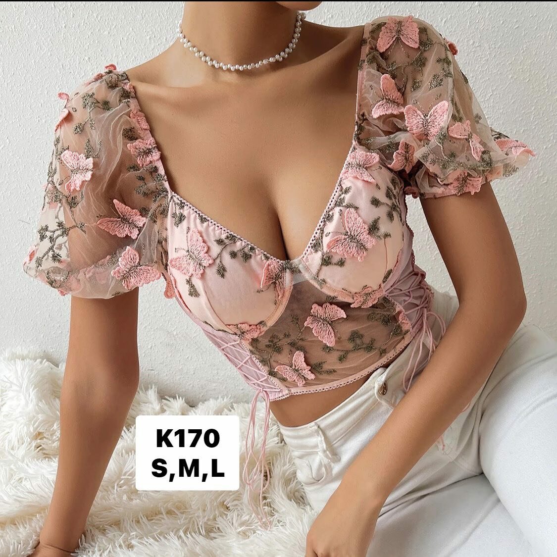 Embroidery Corset Top