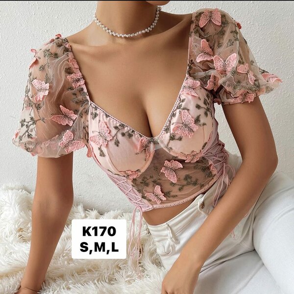 Embroidery Corset Top