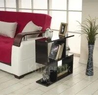 Modern Side Table, S Shape End Table 3 Tier Shelf Coffee Table Decorative Nightstand with Shelves for Storage | Durable Small Side Table for Small Spaces