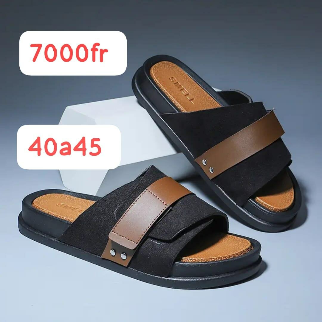 Sandales Homme en Cuir Confort