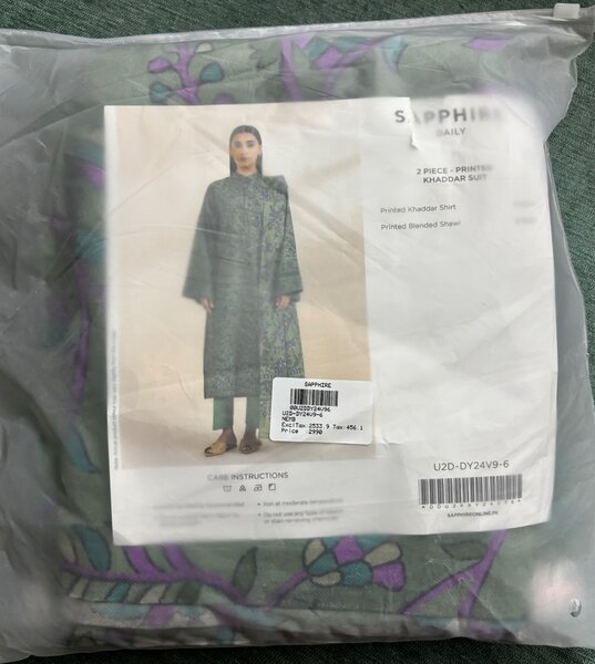 Sapphire Unstitch khadar suit