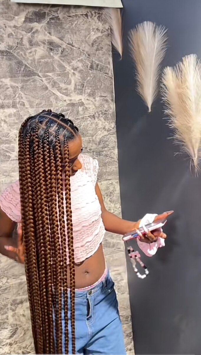 Extensions tresses longs noirs