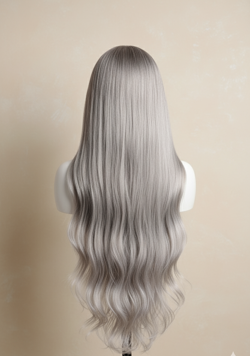 Perruque Blend hair grise